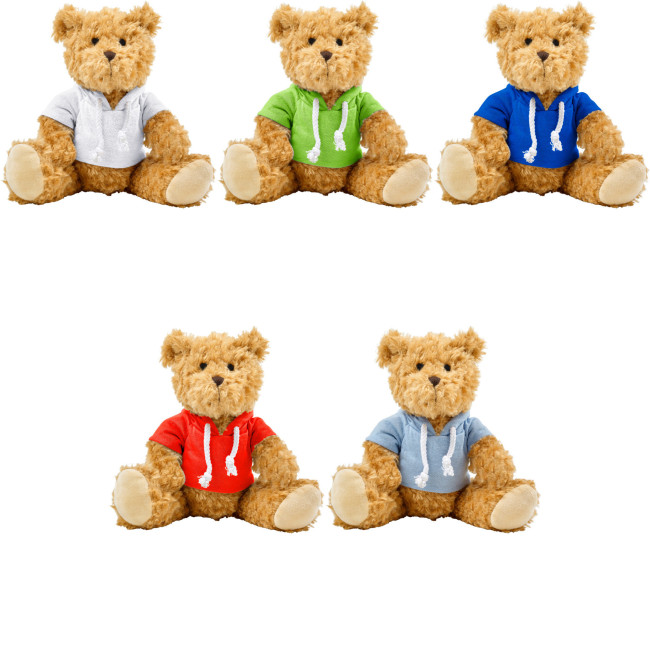 Promotional Plush teddy bear with hoodie - Image 1