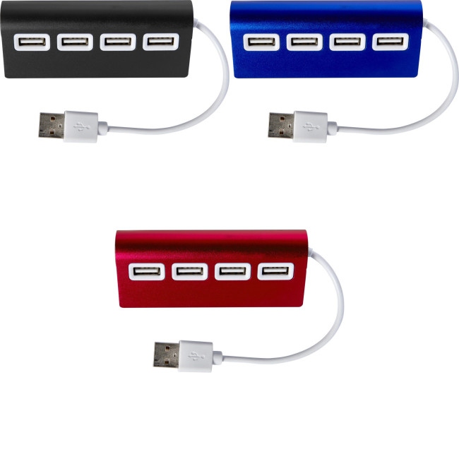 Promotional Aluminium USB hub - Image 1