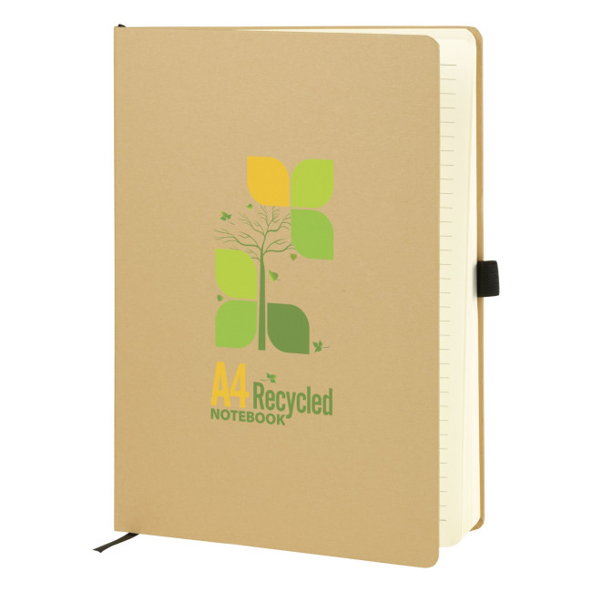 Promotional Broadstairs A4 Recycled Kraft Paper Notebook - Image 1