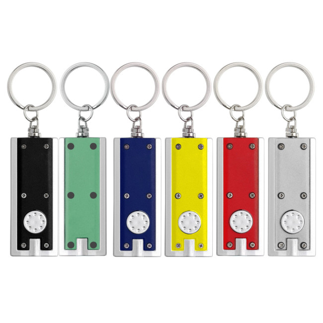 Promotional Plastic LED torch keyring - Image 1