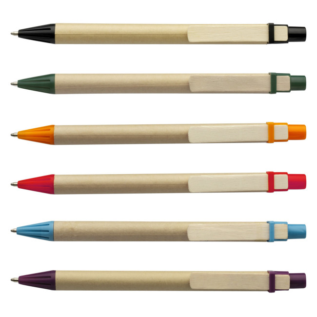 Promotional Ballpen with cardboard barrel - Image 1