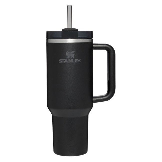 Promotional Stanley Quencher H2.0 Tumbler 1200ml Solid Black - Image 1