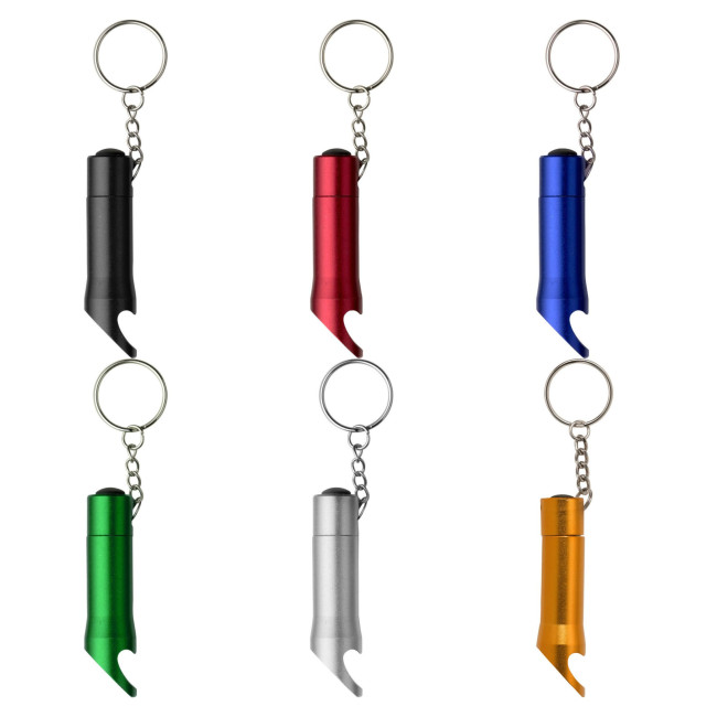 Promotional Bottle Opener with torch keyring - Image 1