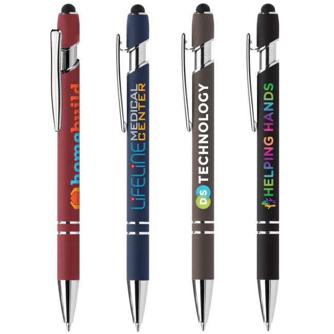 Promotional Prince Recycled Softy Pen With Stylus & Anti-Fraud Ink