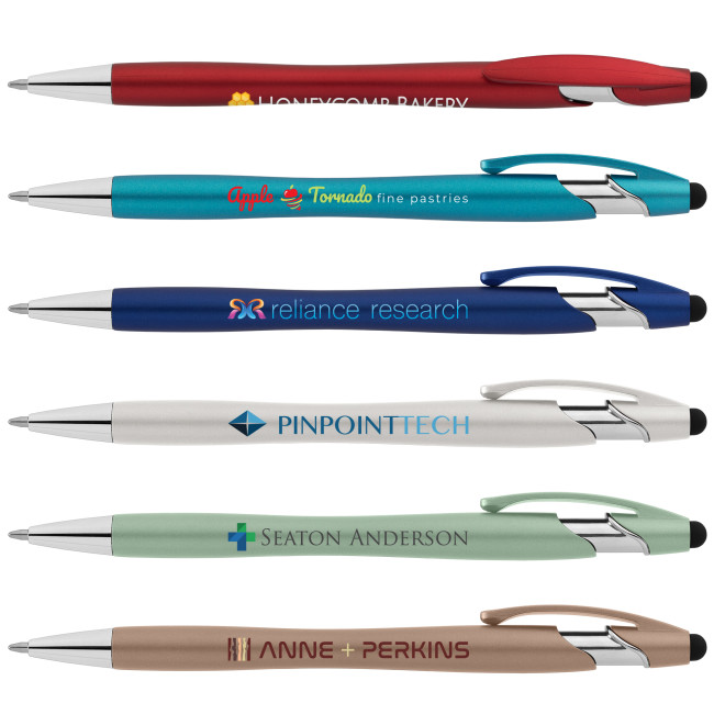 Promotional La Jolla Recycled Pen With Stylus & Anti-Fraud Ink