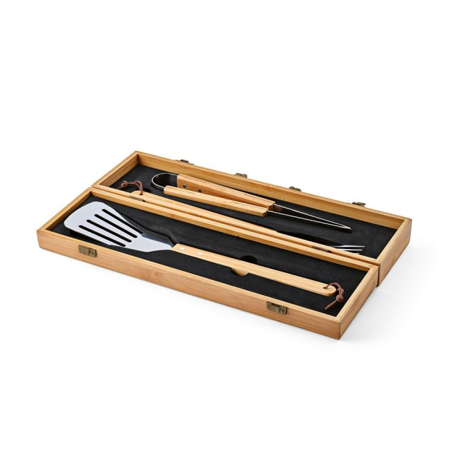 Promotional Turner Barbecue Set Bamboo - Image 2