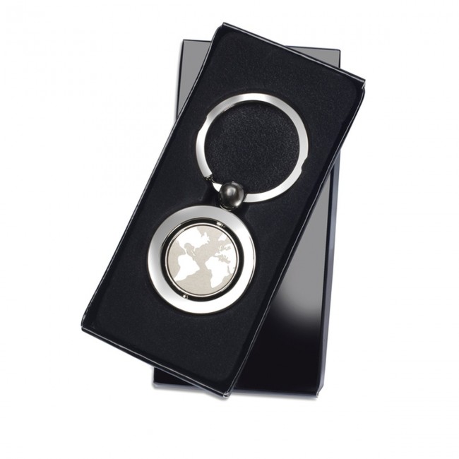 Promotional Globe Metal Keyring - Image 4