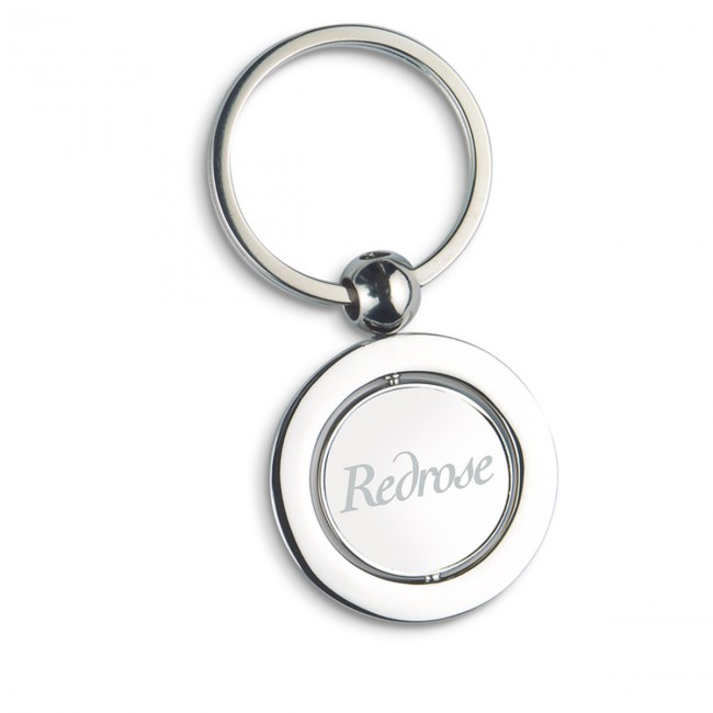 Promotional Globe Metal Keyring - Image 2