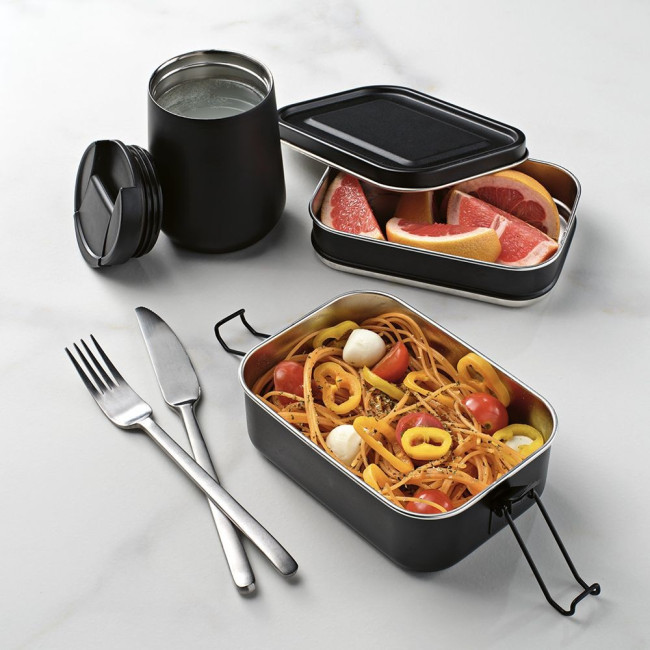 Promotional Tintoretto Lunchbox Recycled Stainless Steel 1240ml - Image 4