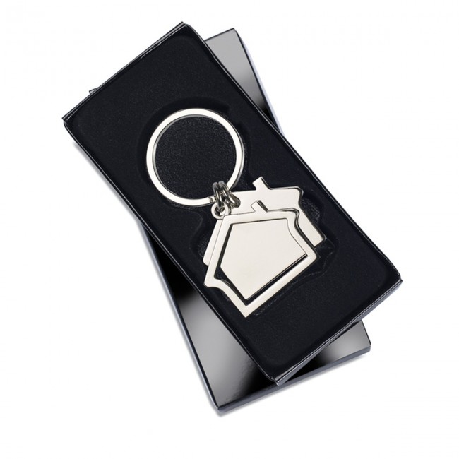 Promotional House Shaped Metal Keyring - Image 4