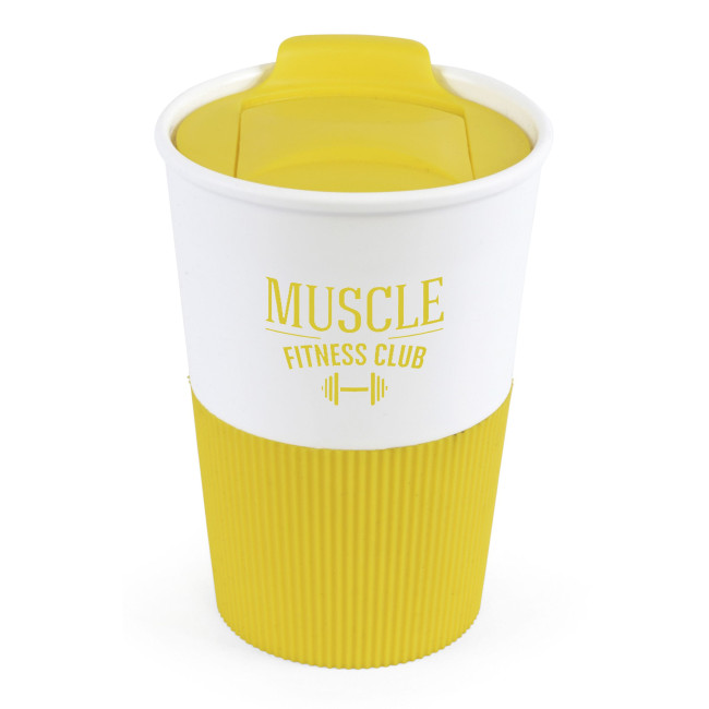 Promotional Rubber Base Plastic Take Out Mug 330ml - Image 10