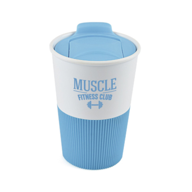 Promotional Rubber Base Plastic Take Out Mug 330ml - Image 11