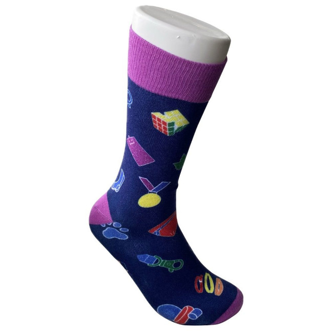 Promotional 360 Degree Printed Cotton Socks (Adult Size) - Image 1