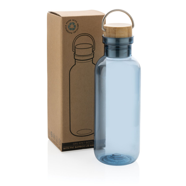 Promotional RCS Rpet Bottle With Bamboo Lid And Handle 680ml - Image 4