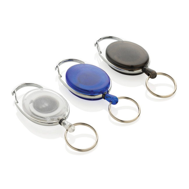 Promotional RCS Recycled ABS Roller Clip Keychain - Image 1