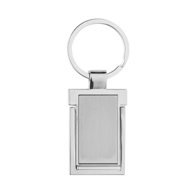 Promotional RSC Recycled Zinc Alloy Phone Stand Keychain - Image 1