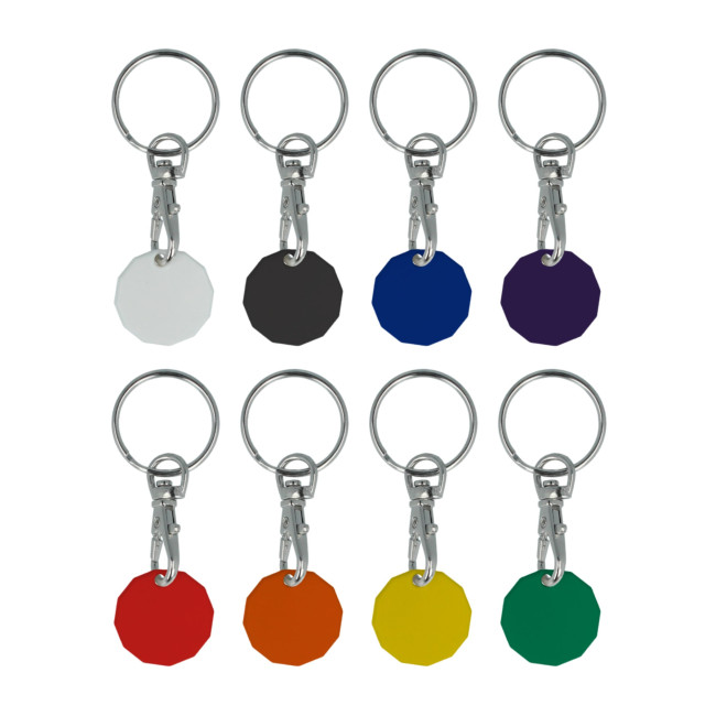 Promotional Trolley Coin Keyring - Image 1