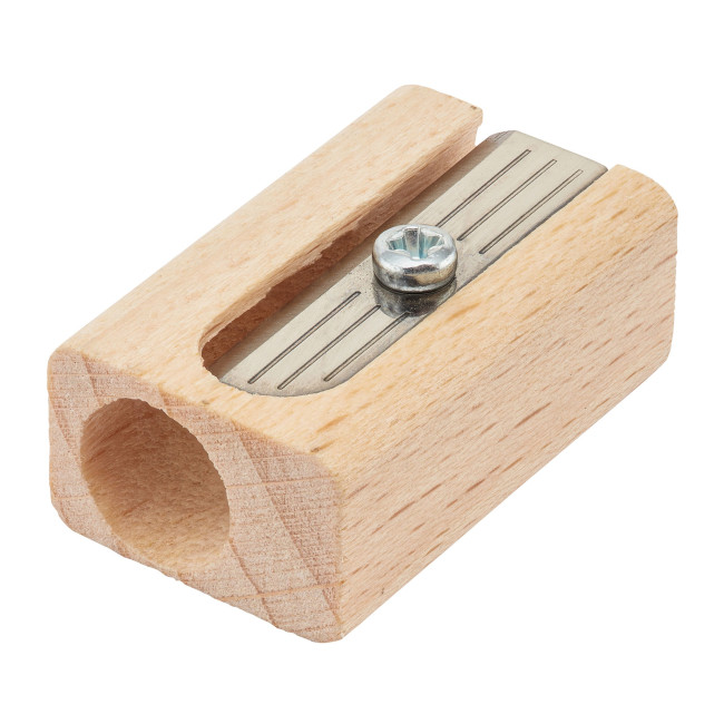 Promotional Green & Good Single Pencil Sharpener - Sustainable Timber