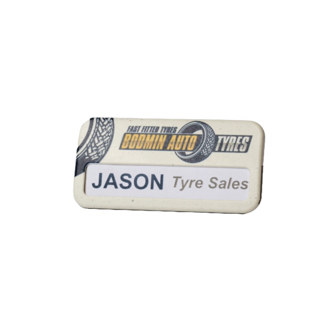 Promotional Always Recycled Reusable Name Badge – Rectangular Low Window