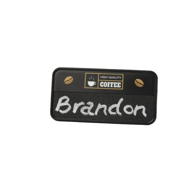 Promotional Always Recycled Chalkboard Name Badge – Rectangular Low Window