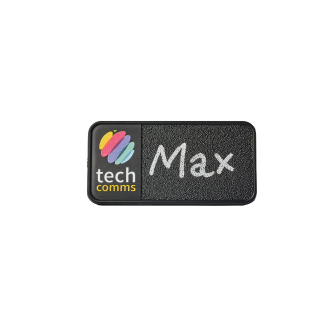 Promotional Always Recycled Chalkboard Name Badge – Rectangular Right Window