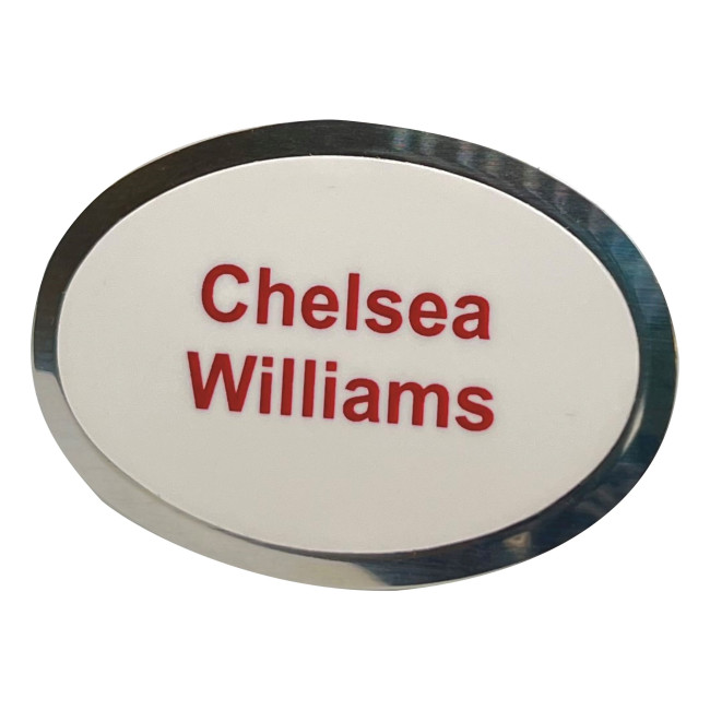 Promotional Classic Name Badge (Oval) Pin - Image 1