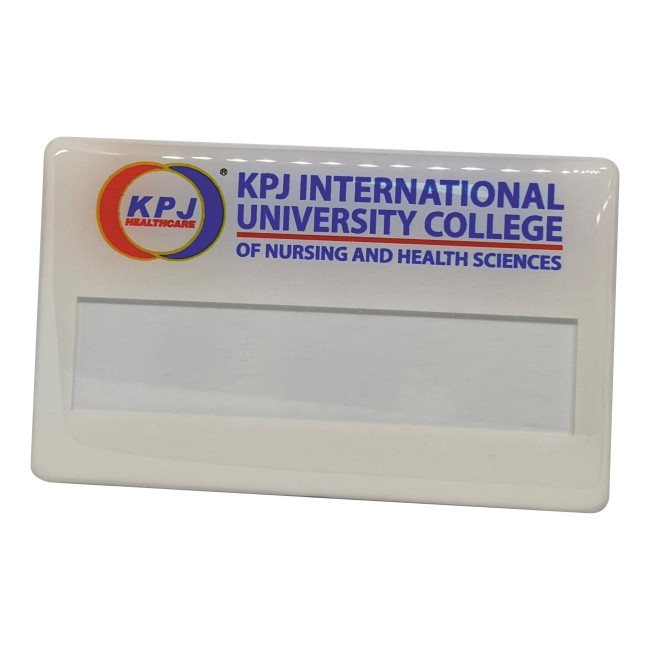 Promotional Re-useable Window Name Badge Pin (Domed)