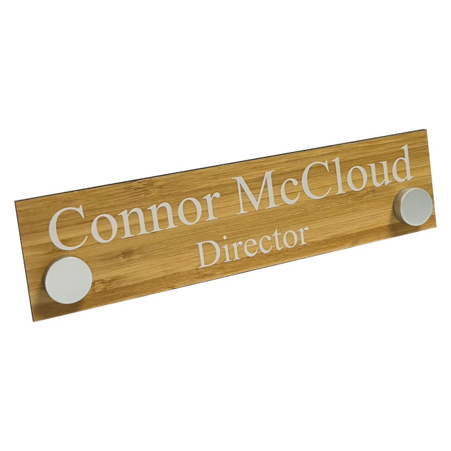 Promotional Wood Desk Nameplate