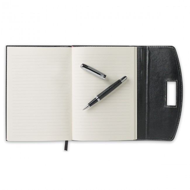 Promotional A5 Notebook Portfolio With Pen - Image 1