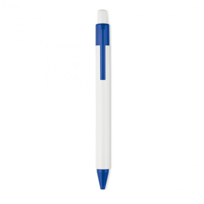 Promotional Plastic Push type pen blue in - Image 7