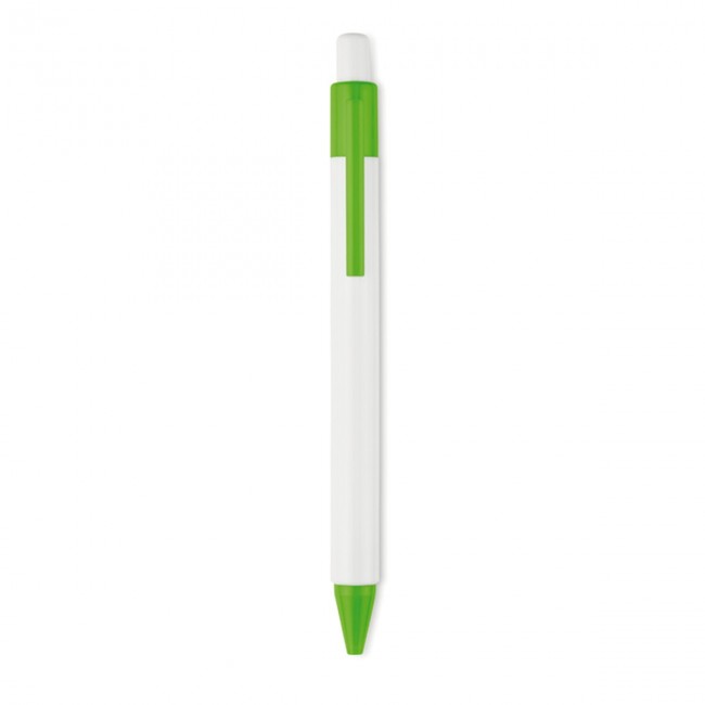 Promotional Plastic Push type pen blue in - Image 4