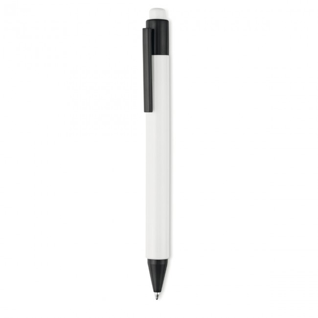 Promotional Plastic Push type pen blue in - Image 2