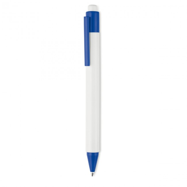 Promotional Plastic Push type pen blue in - Image 1