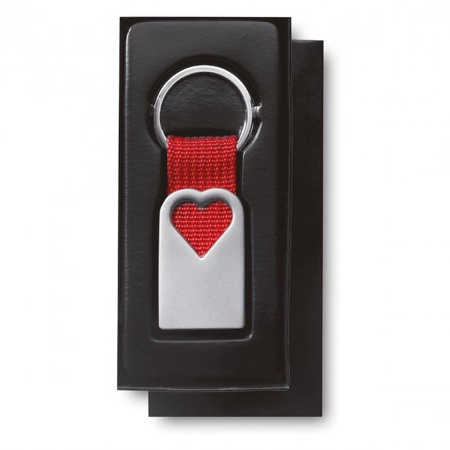 Promotional Heart Metal Keyring - Image 1