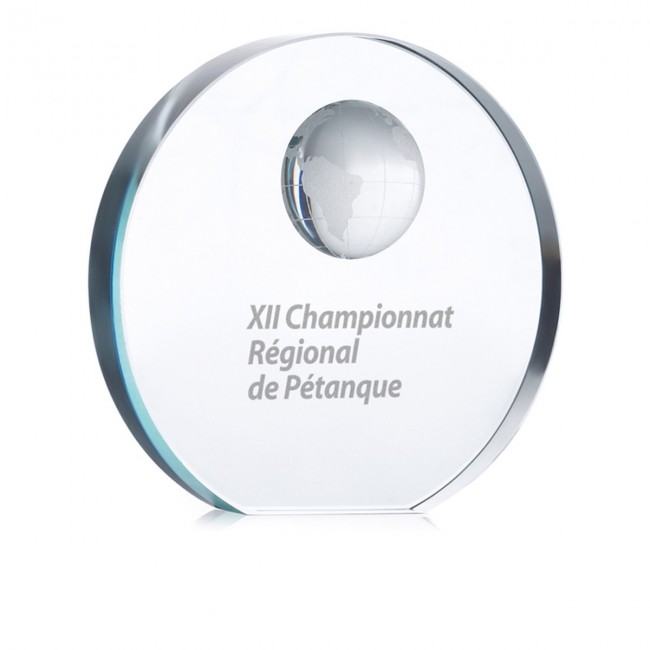 Promotional Globe Glass Trophy - Image 1