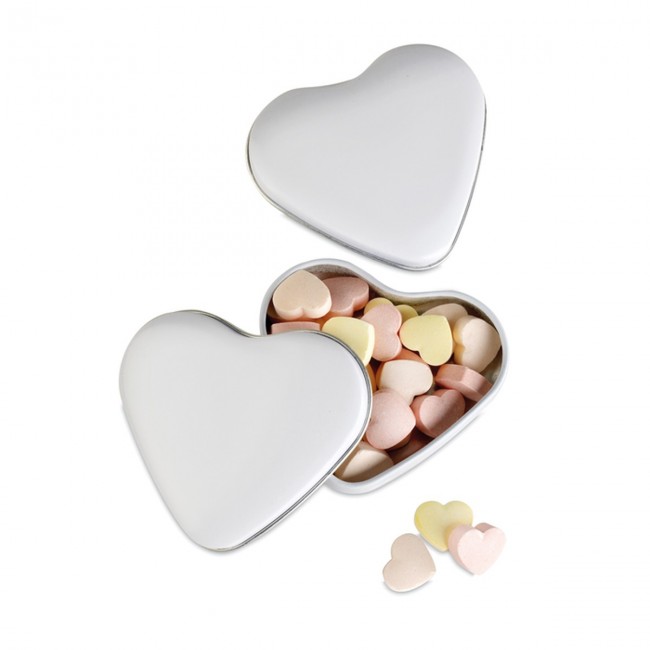 Promotional Heart Tin Box With Candies - Image 8