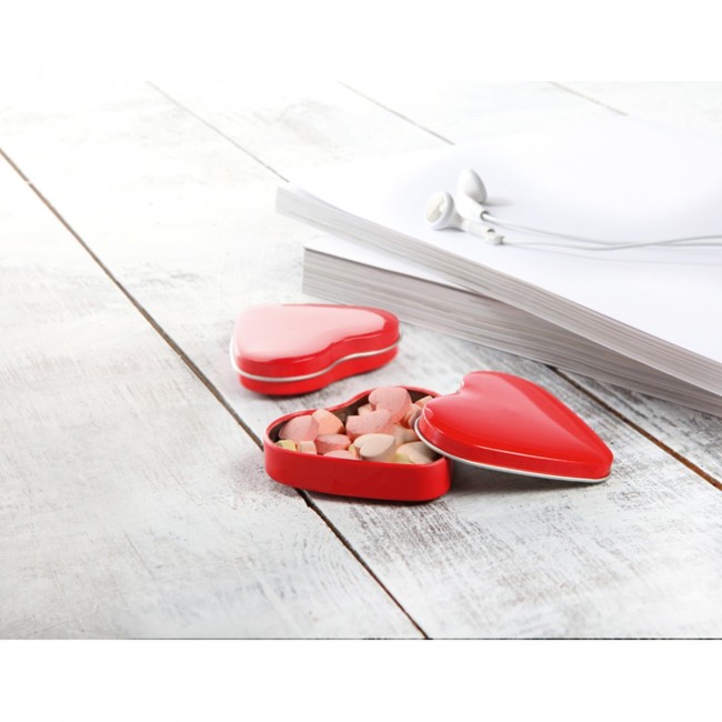 Promotional Heart Tin Box With Candies - Image 7