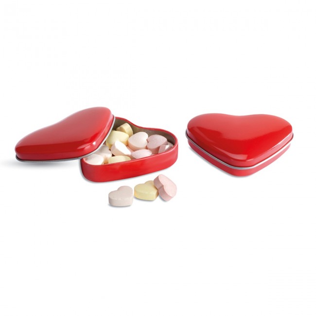 Promotional Heart Tin Box With Candies - Image 6