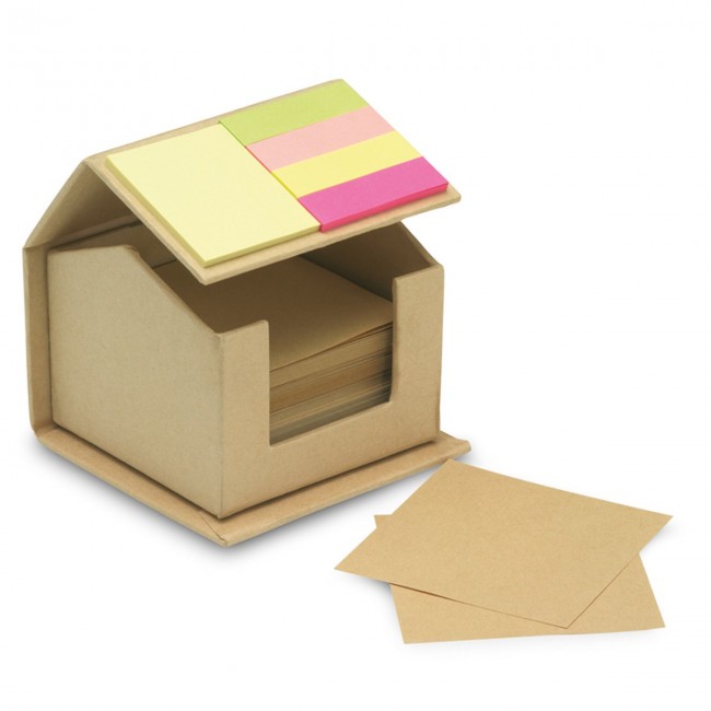 Promotional Recycled Memo/Sticky Notes Dispenser - Image 1