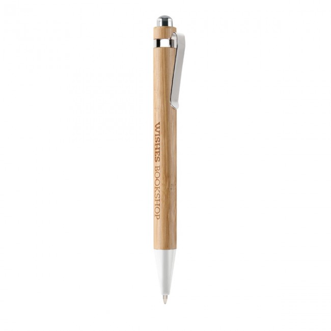 Promotional Bamboo Automatic Ballpen - Image 1