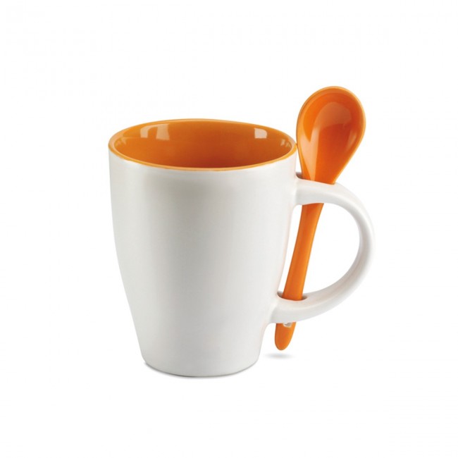 Promotional Bicolour Mug With Spoon 250ml - Image 9