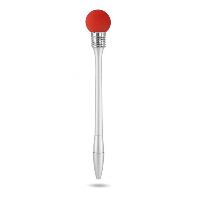 Promotional Light bulb pen in silver barr - Image 8