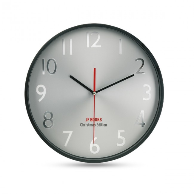 Promotional Wall Clock With Silver Background - Image 5