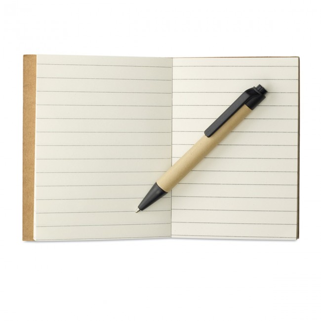 Promotional Recycled Notebook With Pen - Image 1