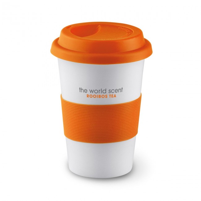 Promotional Ceramic Mug With Lid & Sleeve - Image 12