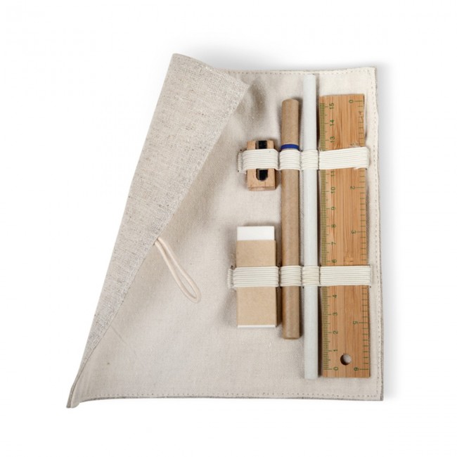 Promotional Stationary Set In Cotton Pouch - Image 1