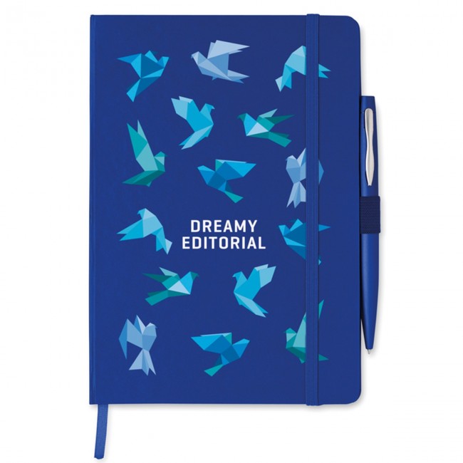 Promotional A5 Notebook With Pen 72 Lined - Image 3