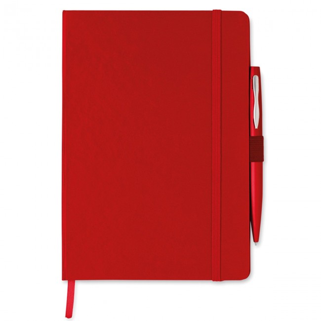 Promotional A5 Notebook With Pen 72 Lined - Image 1