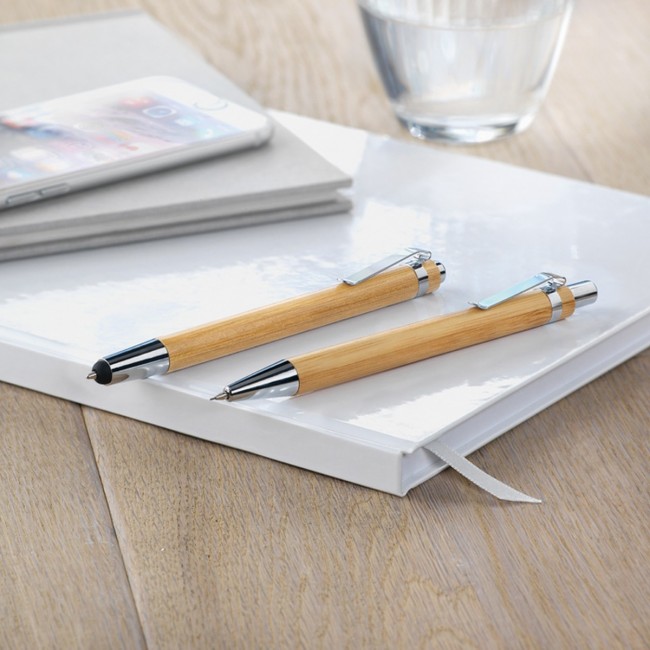 Promotional Bamboo Pen & Pencil Set - Image 2