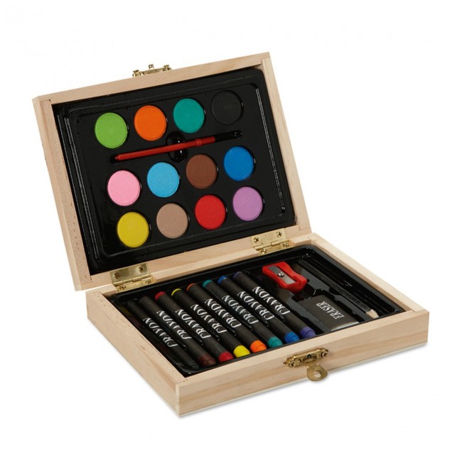 Promotional Painting Set In Wooden Box - Image 1